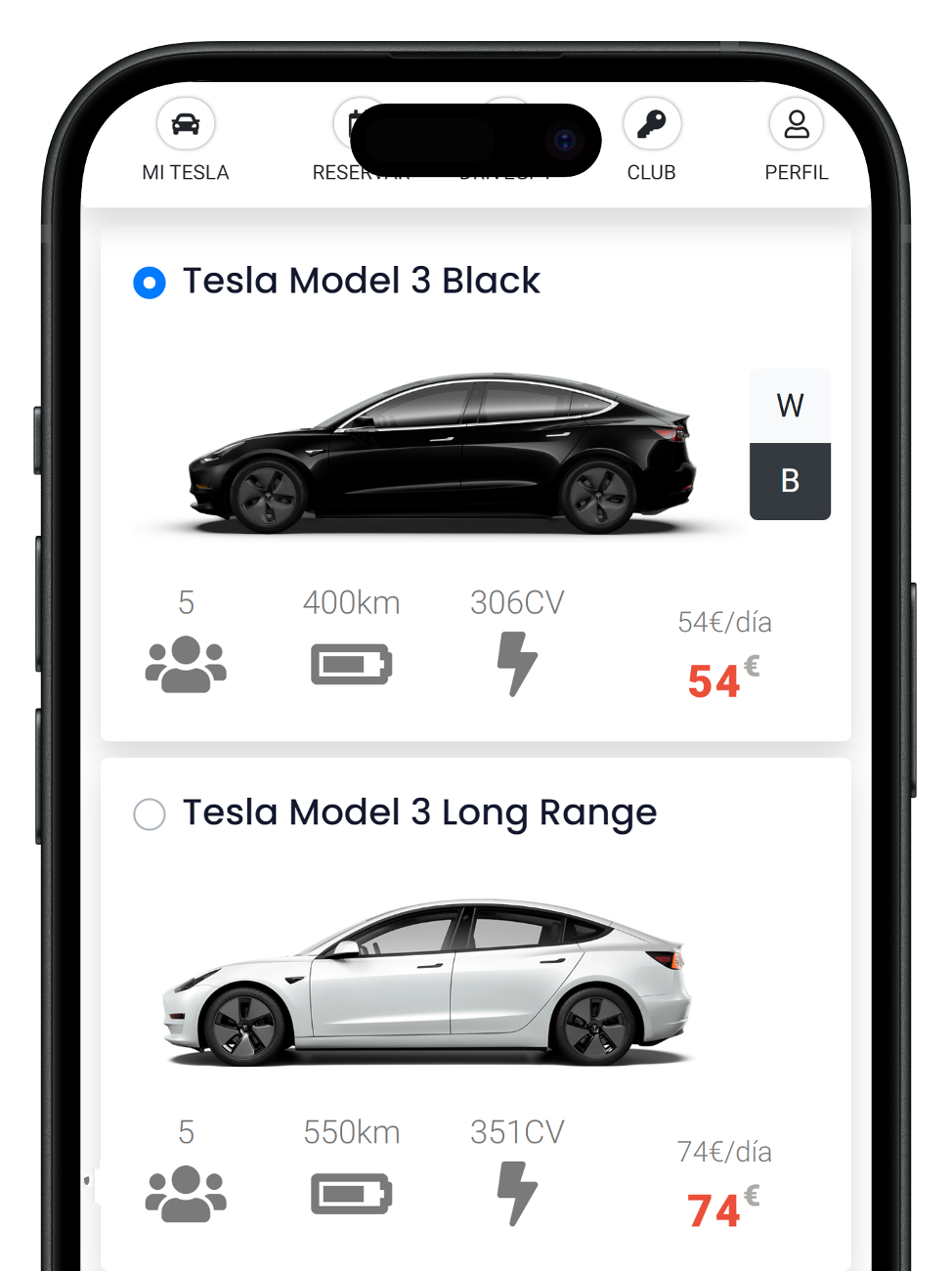 Prenota la tua Tesla